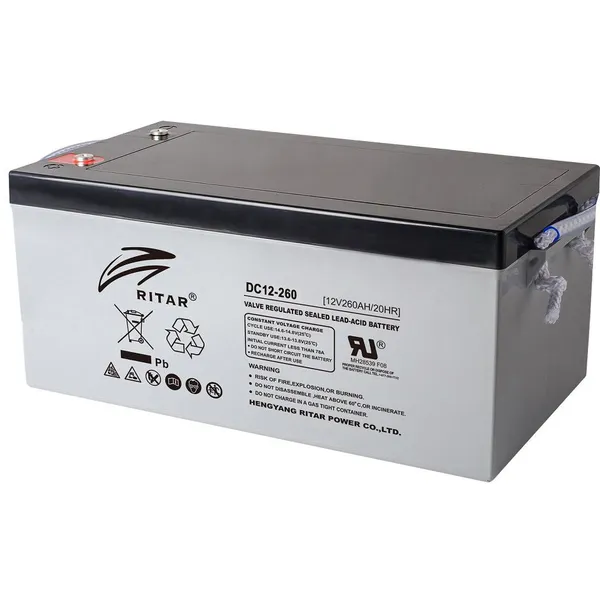 Ritar DC12-260 AGM-batteri 260Ah