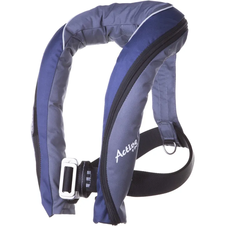 Seago Active oppblåsbar redningsvest med selefeste 190N (blå/blå)