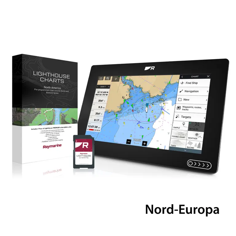 Raymarine LightHouse elektronisk sjøkart (Nord-Europa)