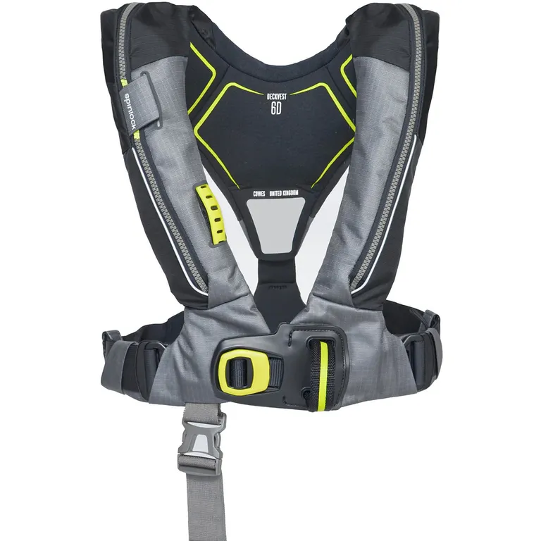 Spinlock Deckvest 6D 170N automatisk oppblåsbar redningsvest med HRS (sort)